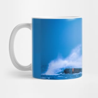 Winter Waves Breaking South Haven Mug